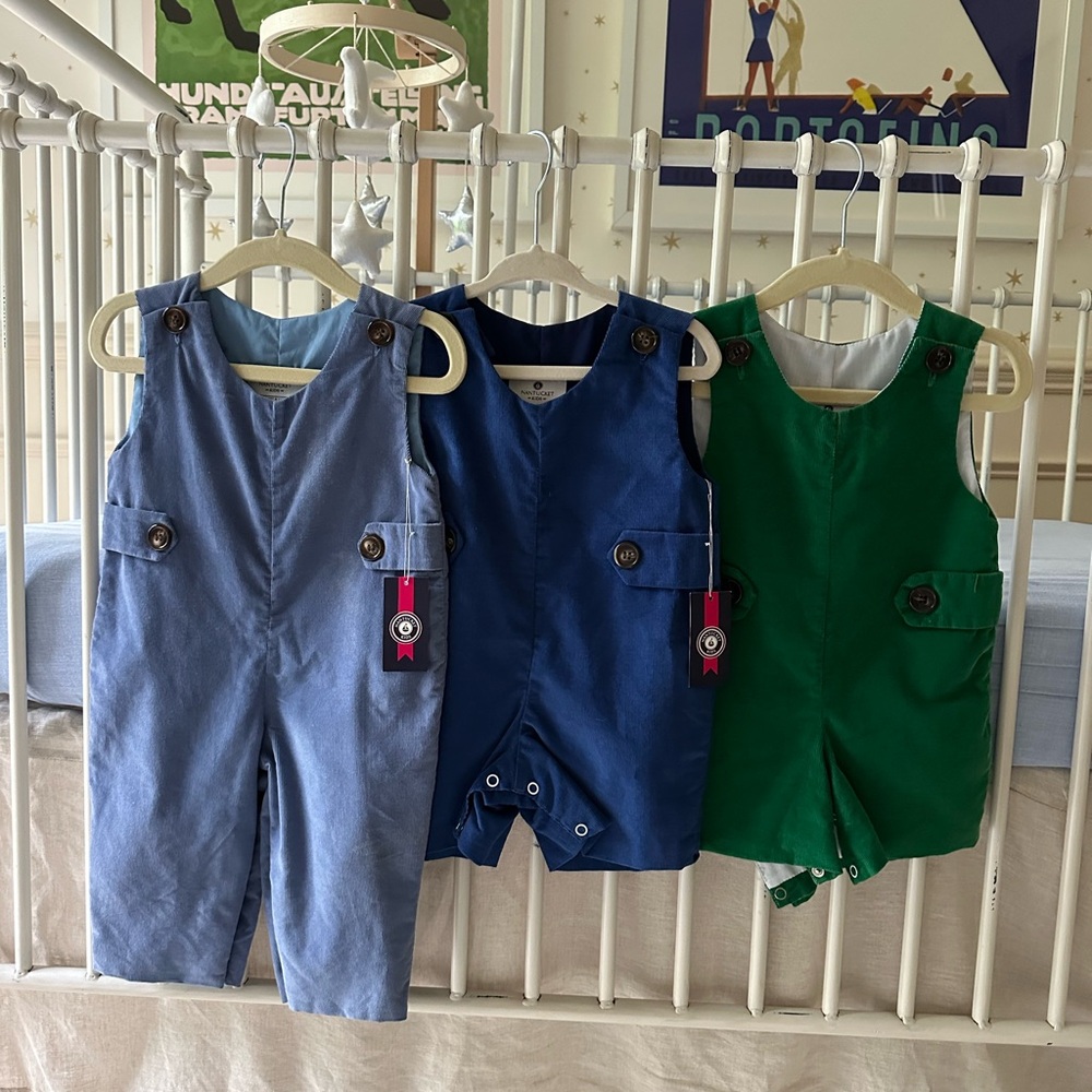 NWT Set of Three Baby Overalls Nantucket Kids
